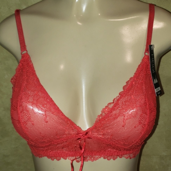 Heidi Klum Natural Lift Lace Red Bra Size M. Condi - Picture 1 of 3